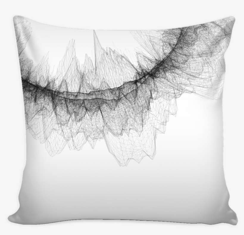 Wireframe Sound Waves Pillow Case - I M Living My Best Life, transparent png download