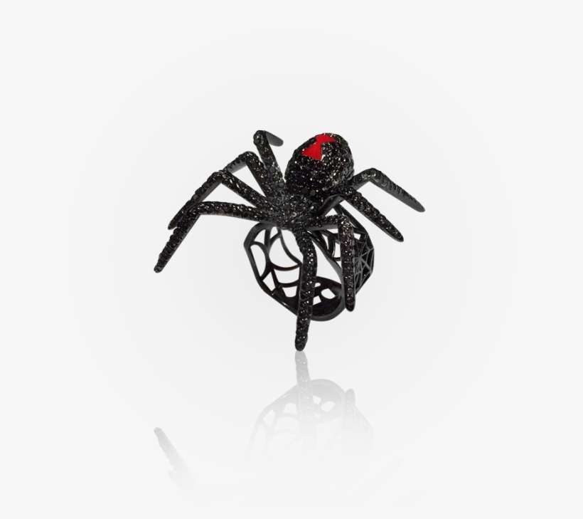 Gems And Jewelry And Other Sparkling Things - Black Widow Spider Ring, transparent png download