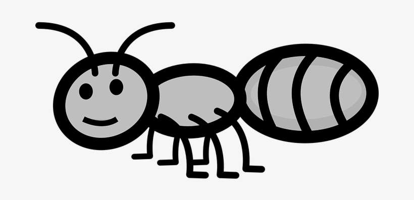 Ant Happy Smile Antenna Grey Legs Insect B - Ant Clipart Transparent, transparent png download