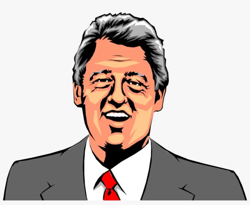 Vector Illustration Of William Jefferson "bill" Clinton - Bill Clinton Vector, transparent png download