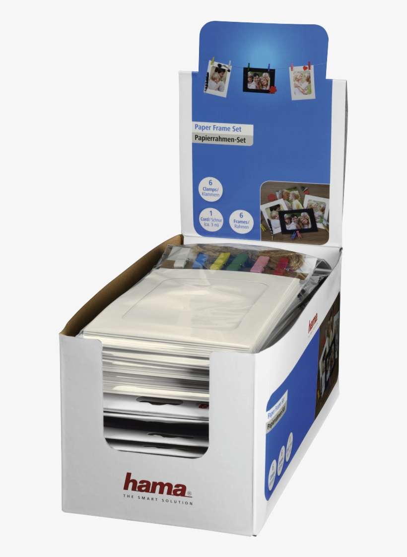 Paper Frame Set With Clamps And Cord, Assorted Colours - Hama Papírové Rámečky – Set S Kolíčky A Šňůrkou, transparent png download