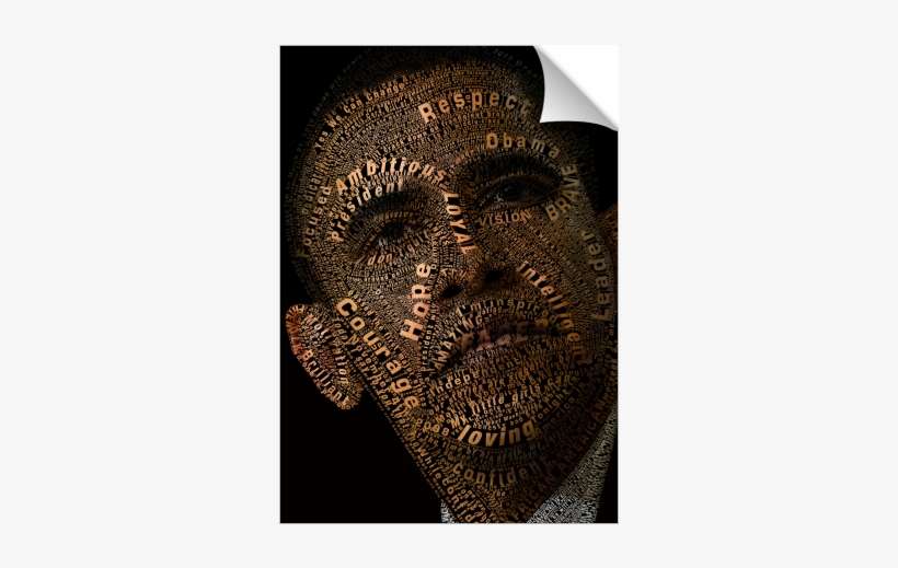 Barack Obama Typeface - Typeface Art, transparent png download