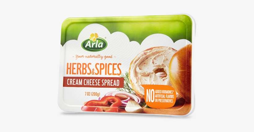 Herbs & Spices Cream Cheese - Arla Cream Cheese, transparent png download
