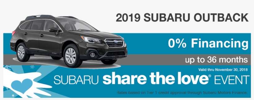 Our Low Outback Financing Rates - Compact Sport Utility Vehicle, transparent png download