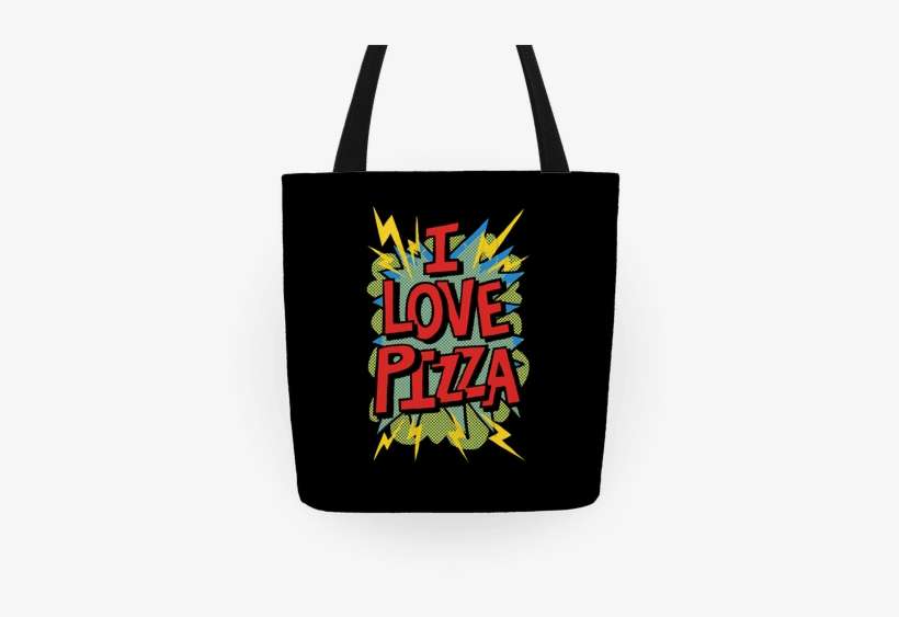 I Love Pizza Pop Art Tote - Traditional Tattoo Tote, transparent png download