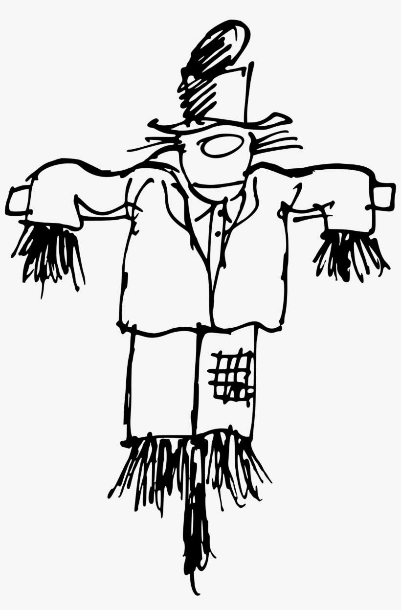 Clipart - Png Scarecrow Black And White Clipart, transparent png download