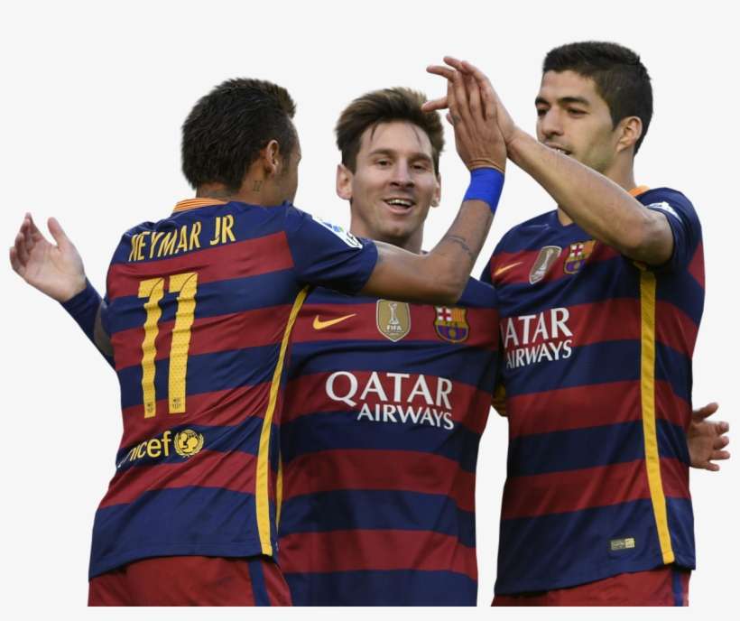Messi Neymar Suarez Png, transparent png download