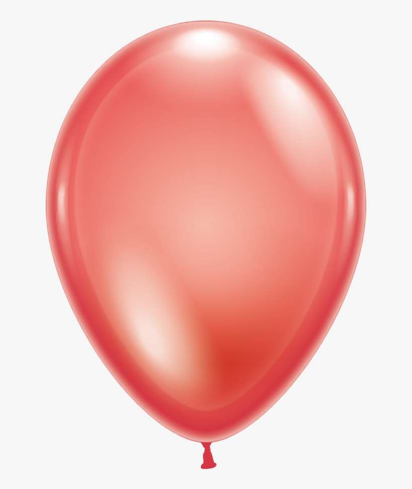 100 Balloons Crystal Light Red - Peach Balloon Clipart, transparent png download
