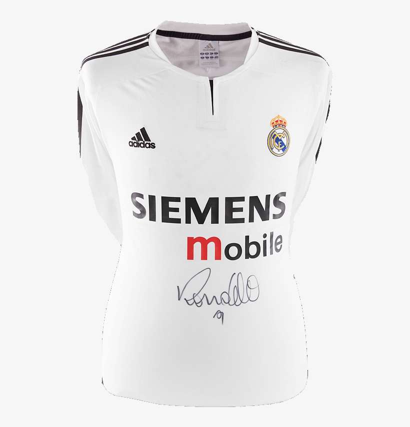 Maillot Domicile Manches Longues Real Madrid 2003-04 - Real Madrid 2004 Jersey, transparent png download