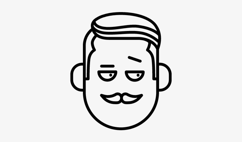 Boy With Moustache And Up Eyebrow Vector - Sadness Logo, transparent png download