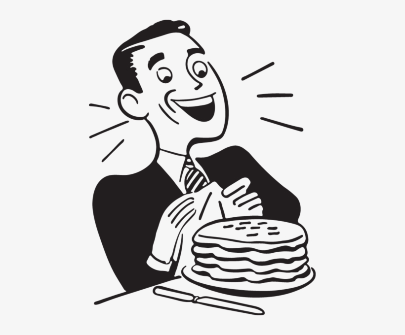 Download Pancake Clipart Pancake Man Man Eating Clipart Transparent
