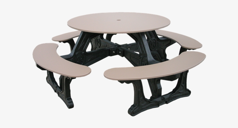 Round Picnic Table - Round Picnic Tables, transparent png download