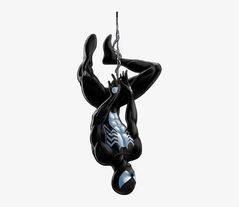 Black Suit Spider-man Portrait Art - Avengers Alliance Superior Spiderman, transparent png download
