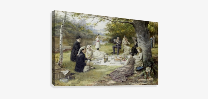 The Picnic Canvas Print - Picnic Art, transparent png download
