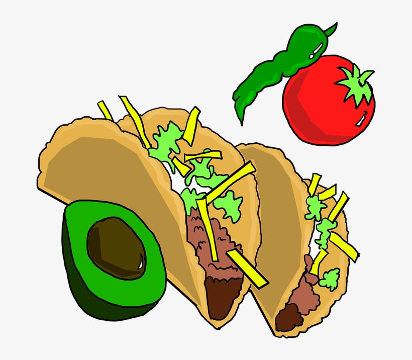 Graphic Black And White Library Pepper Lunch Free On - Imagenes De Comida Mexicana En Caricatura, transparent png download