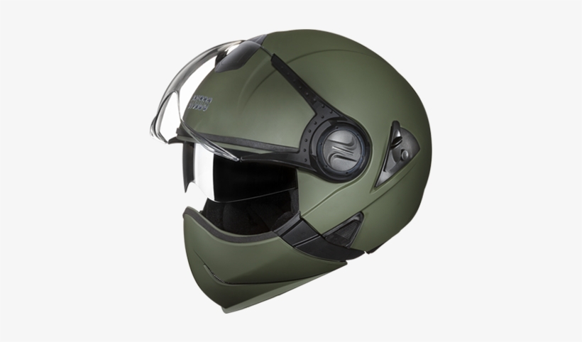 Studds Downtown Ff Matt Military Green, Flip Off Helmets, - Military Face Helmet, transparent png download