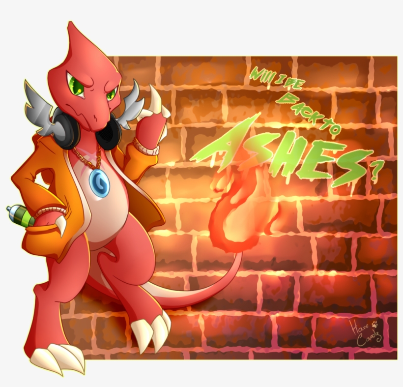Ashes The Charmeleon - Cartoon, transparent png download