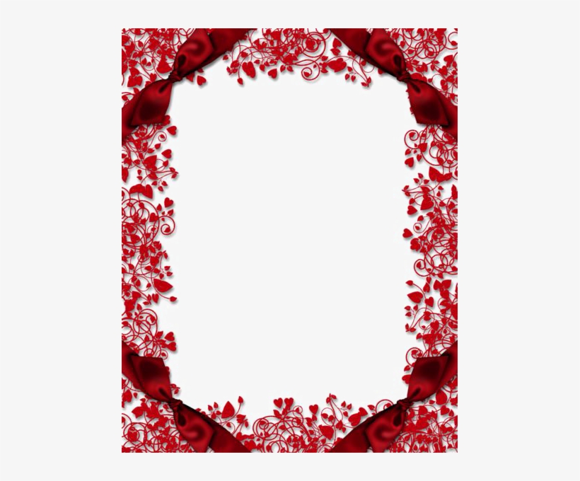 Red Floral Border Transparent Image - Pink Floral Border Png, transparent png download