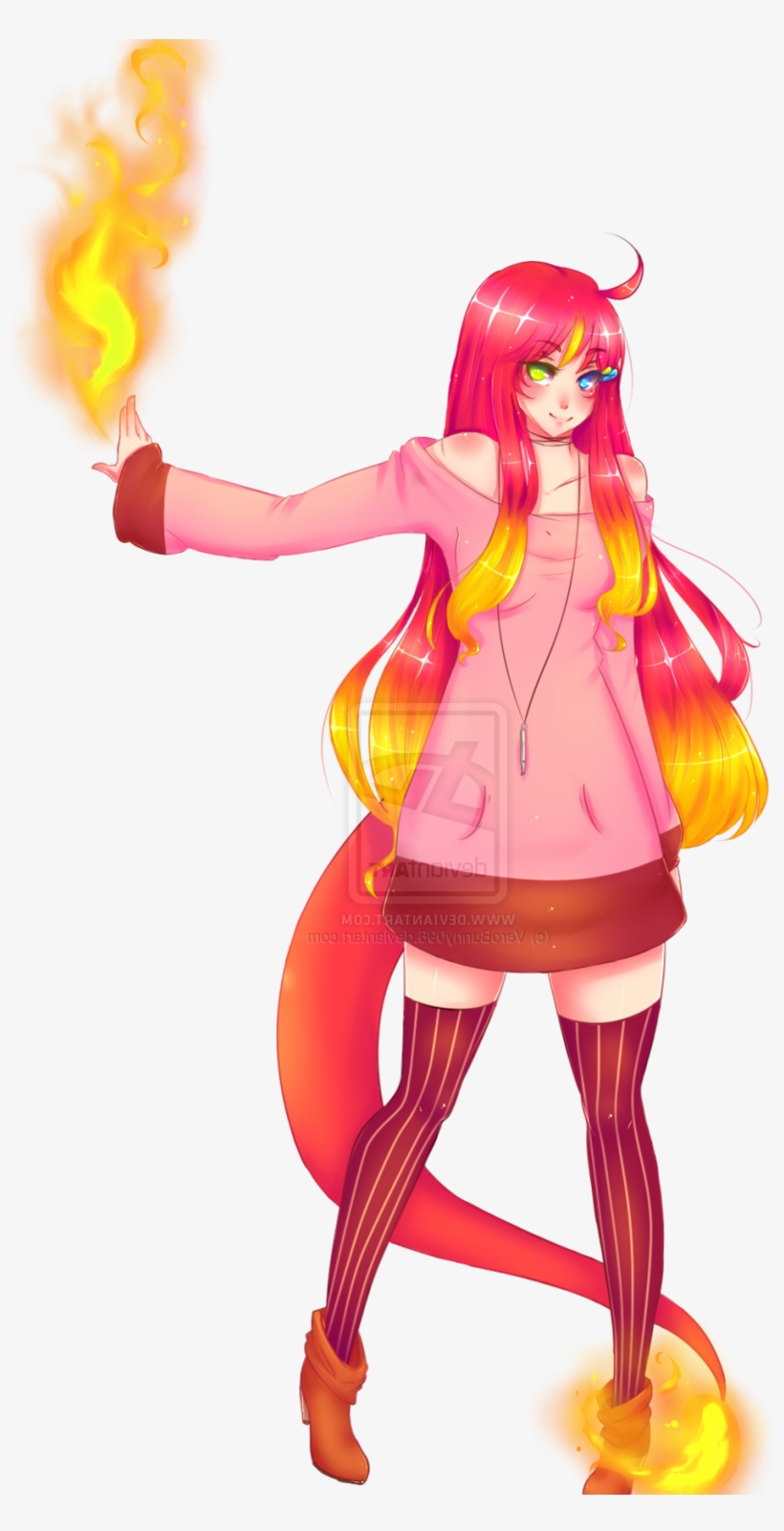 Emma Charmeleon Gijinka By Chronnellian On Deviantart, transparent png download