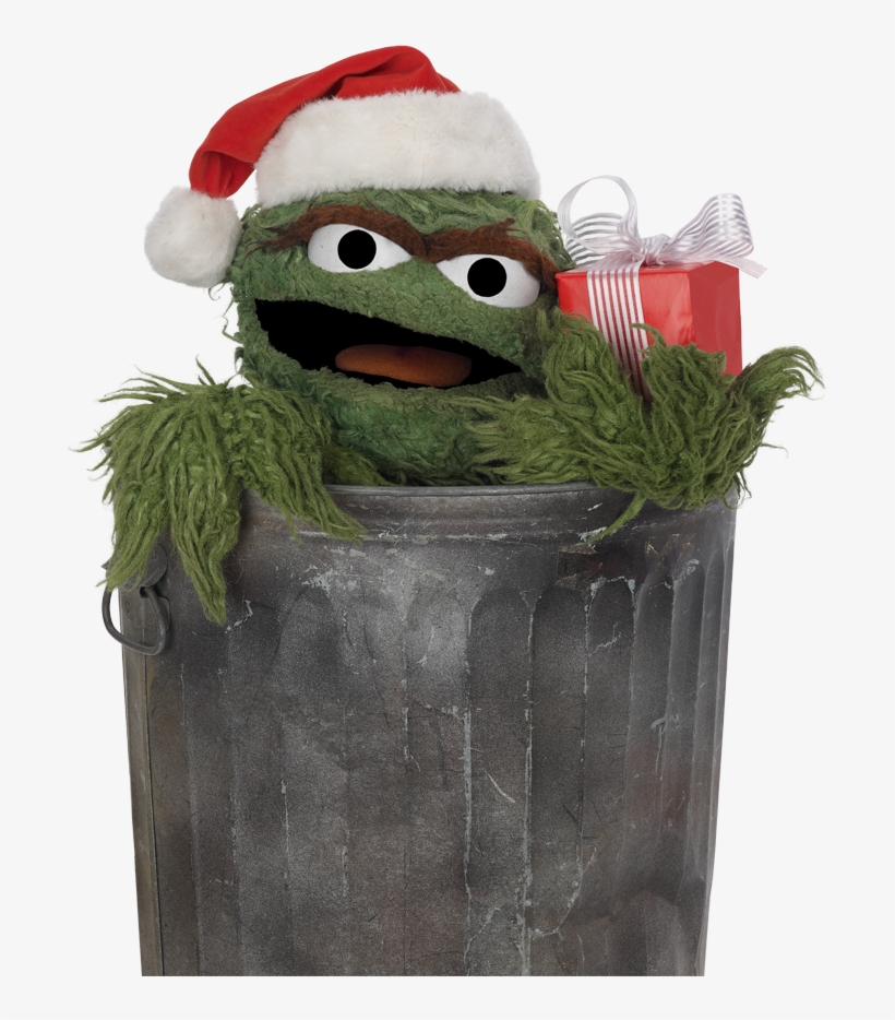 Oscar The Grouch As Santa Claus - Sesame Street Oscar Christmas, transparent png download