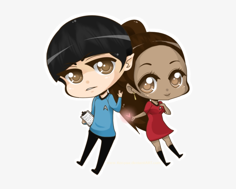 Jpg Library Download Get Spockin By Kenyaa On Deviantart - Spock E Uhura Anime, transparent png download