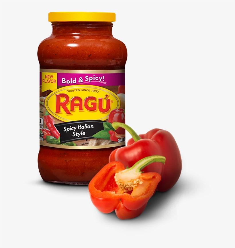 Spicy Italian Style Sauce - Ragu Spicy Italian Sauce, transparent png download