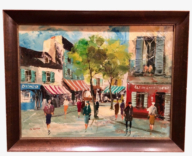 Beautiful Mid Century 1940s-1950s Abstract French Oil - Artist, transparent png download