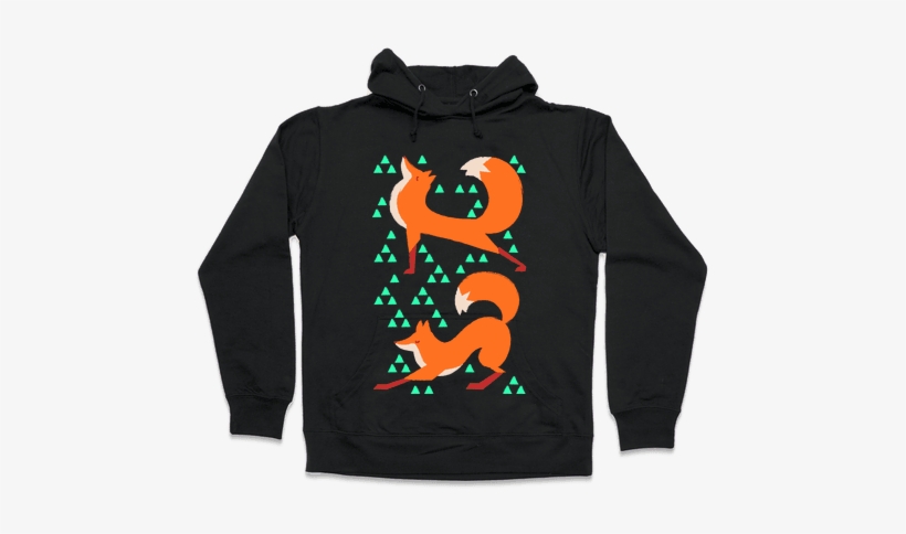 Fox Yoga Hooded Sweatshirt - Funniest Softball Sweatshirts, transparent png download