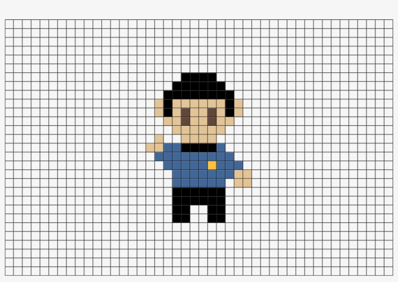 Spock Star Trek Pixel Art, transparent png download