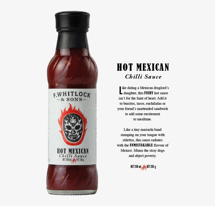 Whitlocks The Range Mex Hot - Hot Mexican Chili Sauce, transparent png download