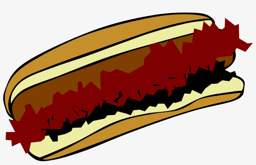 Hot Dog Chilly Junk Food - Chili Dog Clip Art, transparent png download