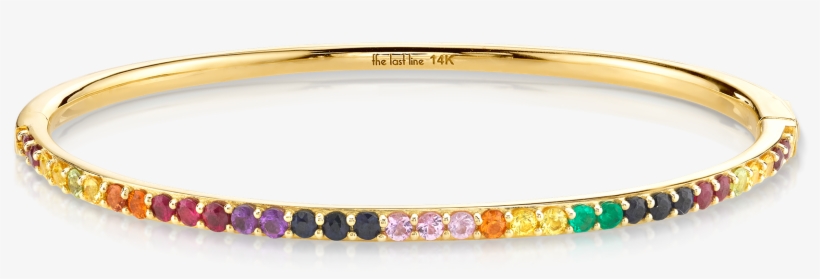 Rainbow Hinge Bangle - Bangle, transparent png download