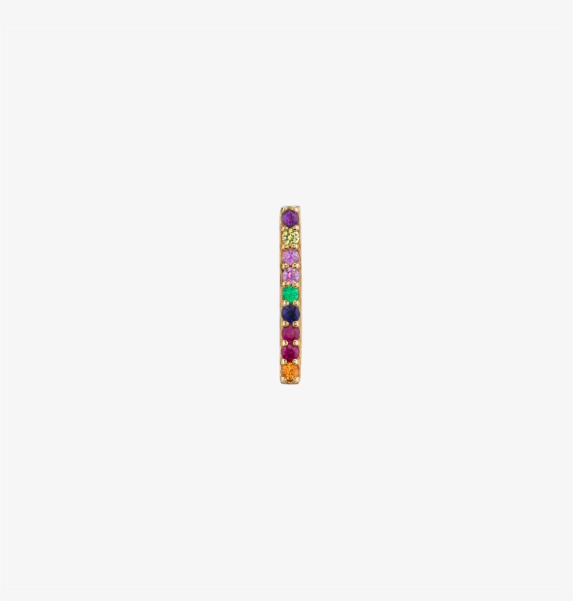 Small Rainbow Line Earring - Crystal, transparent png download