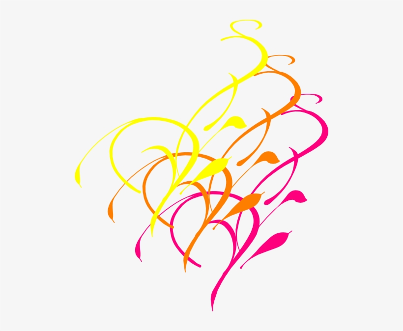 Rainbow Lines Clip Art - Vine Clip Art, transparent png download