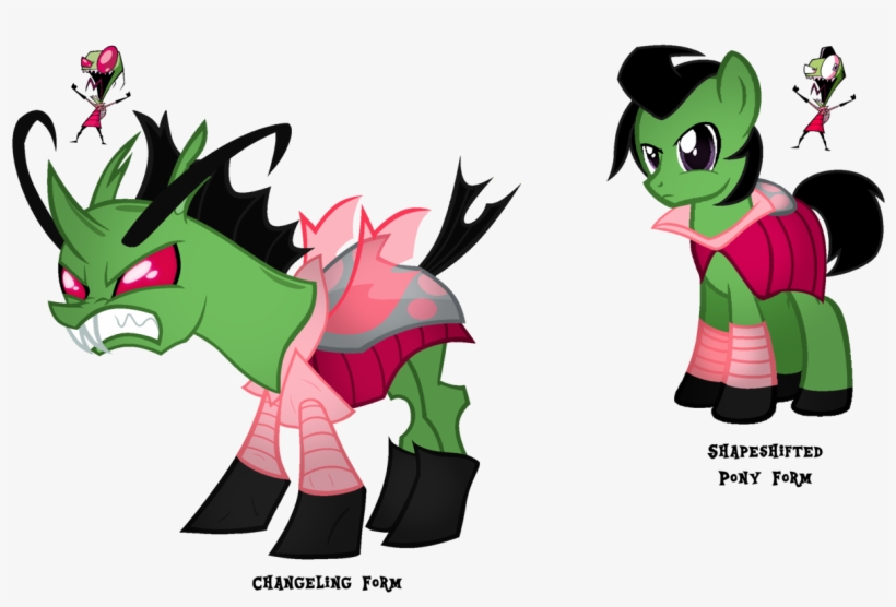 Thecreativeenigma, Changeling, Changelingified, Duality, - Invader Zim Character Hooded, transparent png download