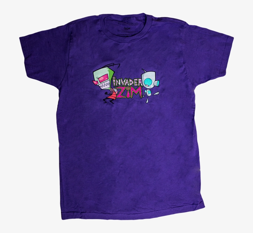 Zim & Gir Purple Male T-shirt S - Invader Zim Zim & Gir Purple Male T-shirt, transparent png download