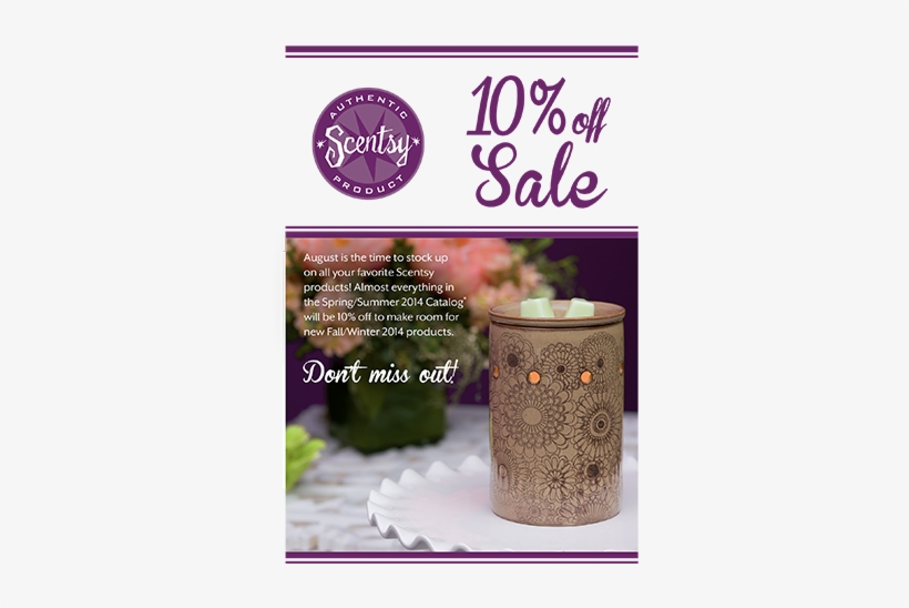 10% Off Sale August 20142 - Scentsy Deluxe Warmer: Henna, transparent png download