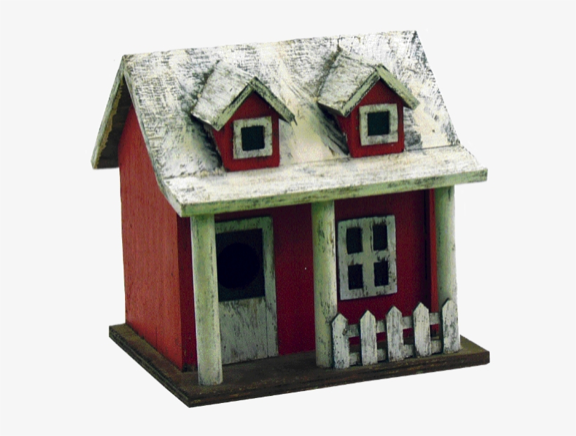Picket Fence Cottage Birdhouse - Picket Fence Cottage Birdhouse, Fencing & Barriers,, transparent png download