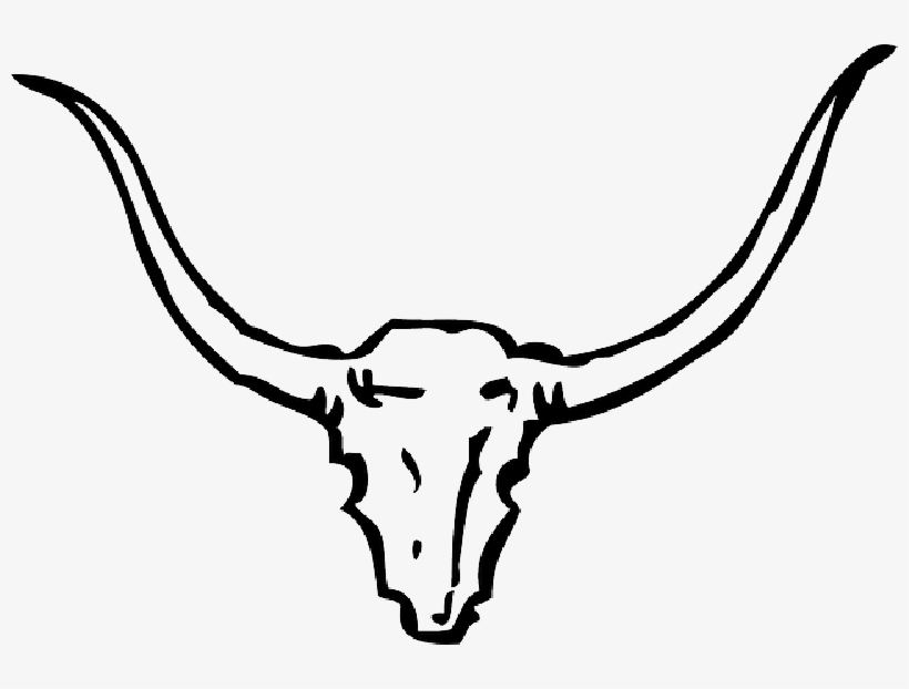 Boer Goat Head Drawing - Horns Clipart Black And White, transparent png download