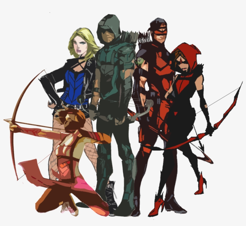 Roy Mia Dearden (speedy) Emiko (red Arrow) Oliver Queen - Red Arrow And Black Canary, transparent png download
