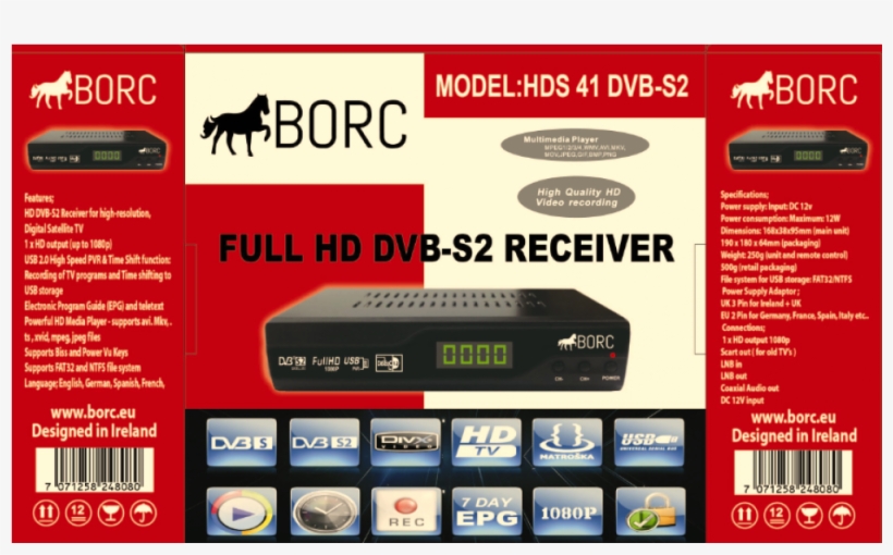 Borc Hd Dvb-s2 Pvr Satellite Receiver - Dvb-s2, transparent png download