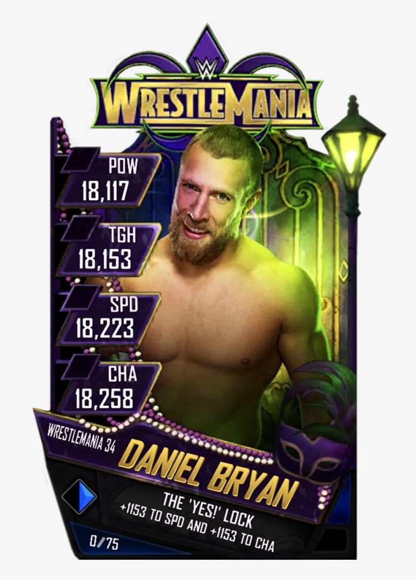 Danielbryan S4 19 Wrestlemania34 Ringdom - Jeff Hardy Wwe Supercard Wrestlemania 34 Card, transparent png download