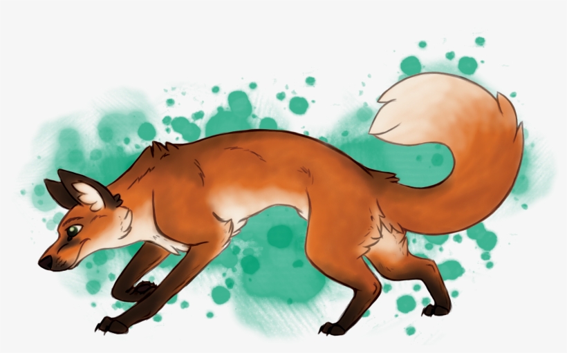 Red Fox Romp - Sticker, transparent png download
