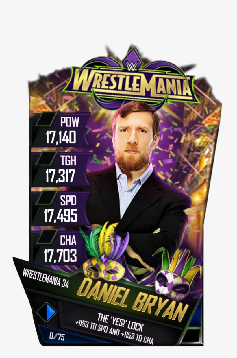 Danielbryan S4 19 Wrestlemania34 - Wwe Supercard Wrestlemania 34 Cards, transparent png download