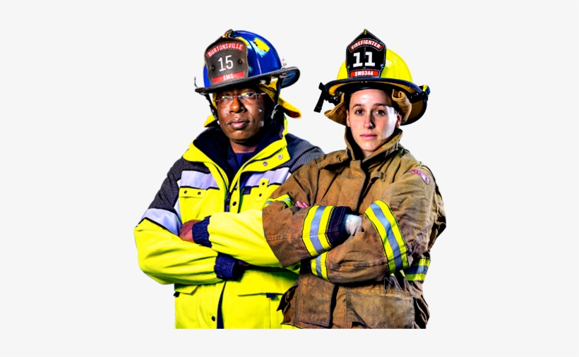 Firefighter Free Png Image - Male And Female Firefighters, transparent png download