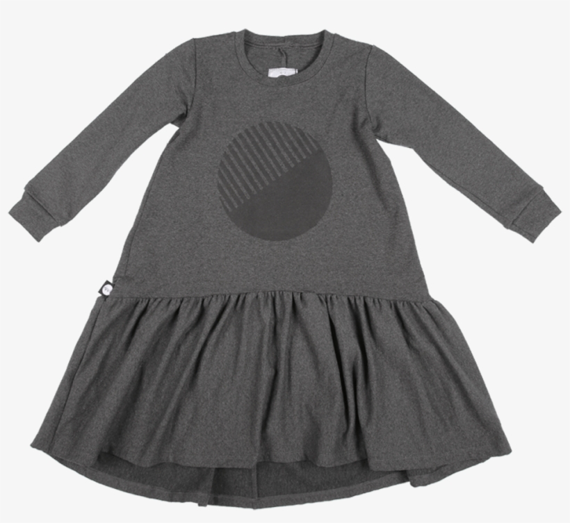 Drop Waist Circle Grey Dress - Little Black Dress, transparent png download