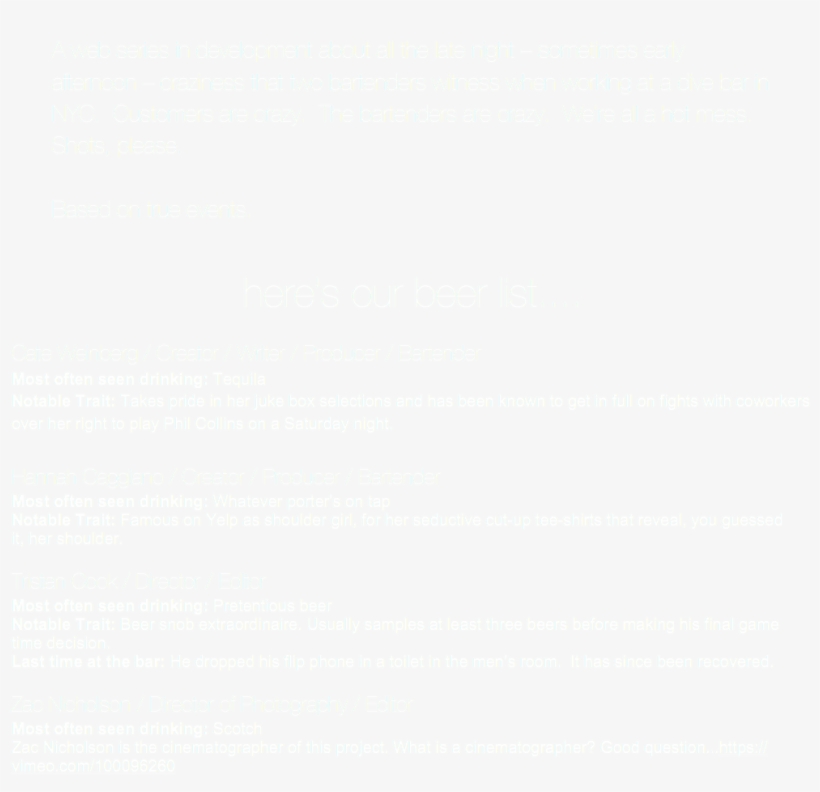 2014 Dive Bar The Series - Ivory, transparent png download