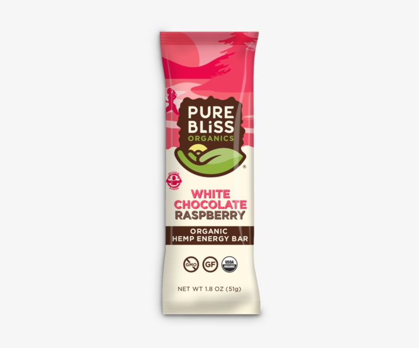 Organic White Chocolate Raspberry Hemp Energy Bars - Protein, transparent png download