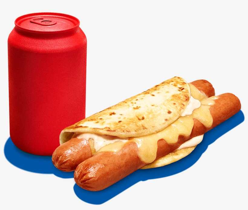 Cheesy Quesadilla Dog - Hot Dog, transparent png download