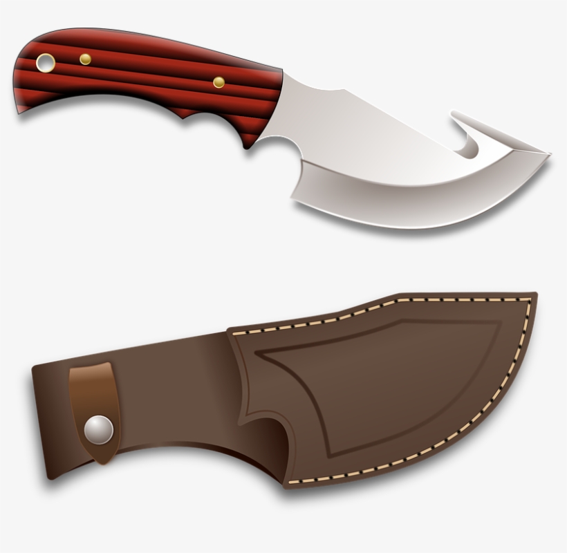 Knives Clipart Hunting Knife - Senjata Tajam, transparent png download